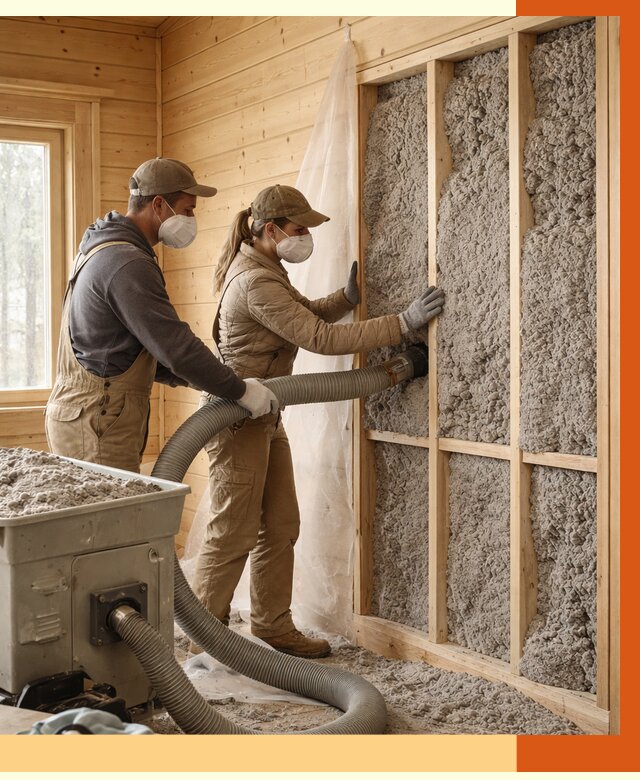 Утепление дачного дома эковатой в Норильске от 1506 руб./м2 — комплексно, ТепломастерНрл