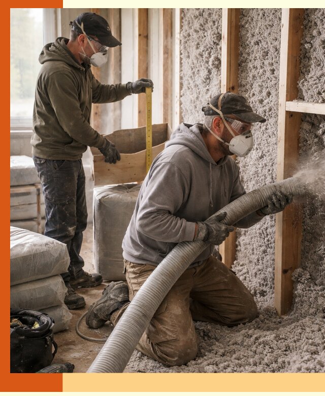 Утепление таунхауса эковатой в Норильске для максимально теплых стен