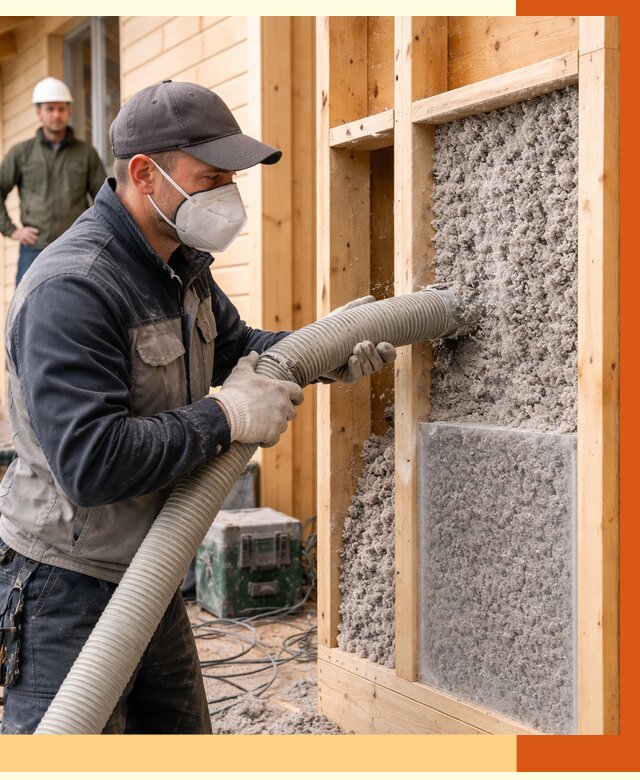 Утепление дома из бруса эковатой в Норильске от 1921 руб/м2 | ТепломастерНрл