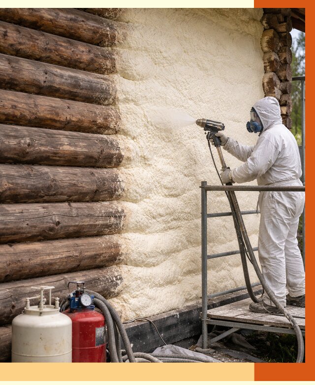 Утепление бревенчатого дома ППУ в Норильске под ключ от 6491 руб. | ТепломастерНрл