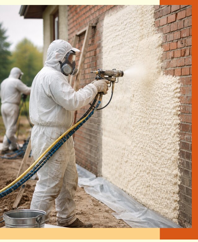 Утепление кирпичного дома ППУ в Норильске под ключ от 6750 руб. | ТепломастерНрл