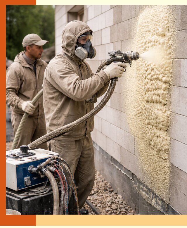 Утепление дома из газобетона ППУ в Норильске — надежная теплоизоляция