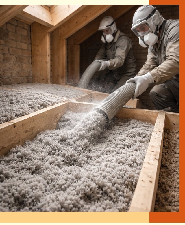 Утепление коттеджа эковатой в Норильске от 2596 руб./м² — комплексная задувка и монтаж | ТепломастерНрл