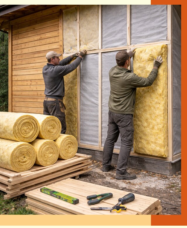 Утепление бани снаружи в Норильске от 88273 руб. под ключ | ТепломастерНрл