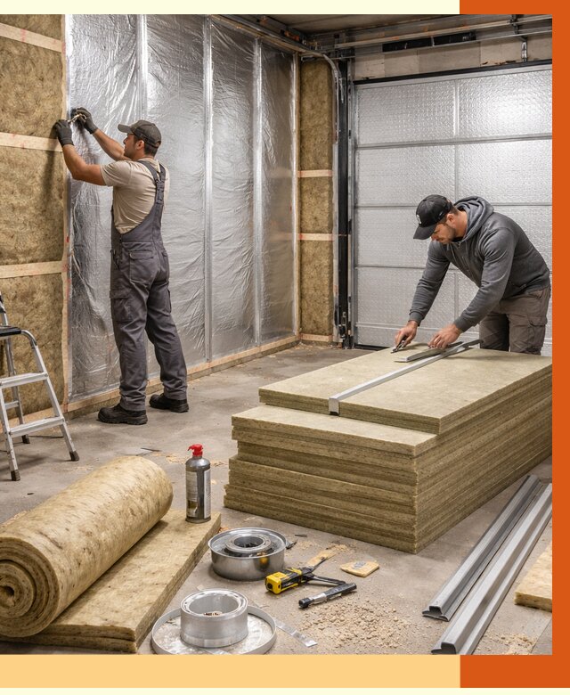 Утепление гаража в Норильске от 4673 руб/м2 — комплексное утепление ворот и стен | ТепломастерНрл