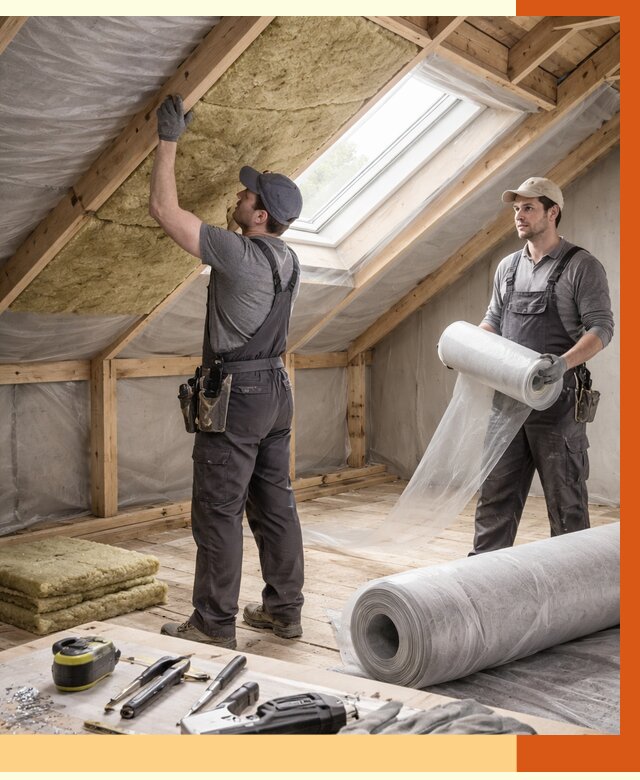 Утепление крыши изнутри мансарды в Норильске от 4362 руб./м² | ТепломастерНрл