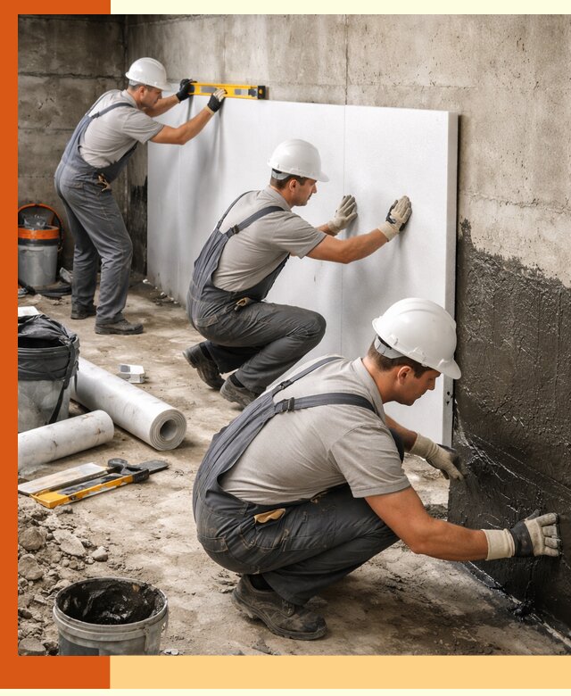 Утепление фундамента изнутри профессионально в Норильске