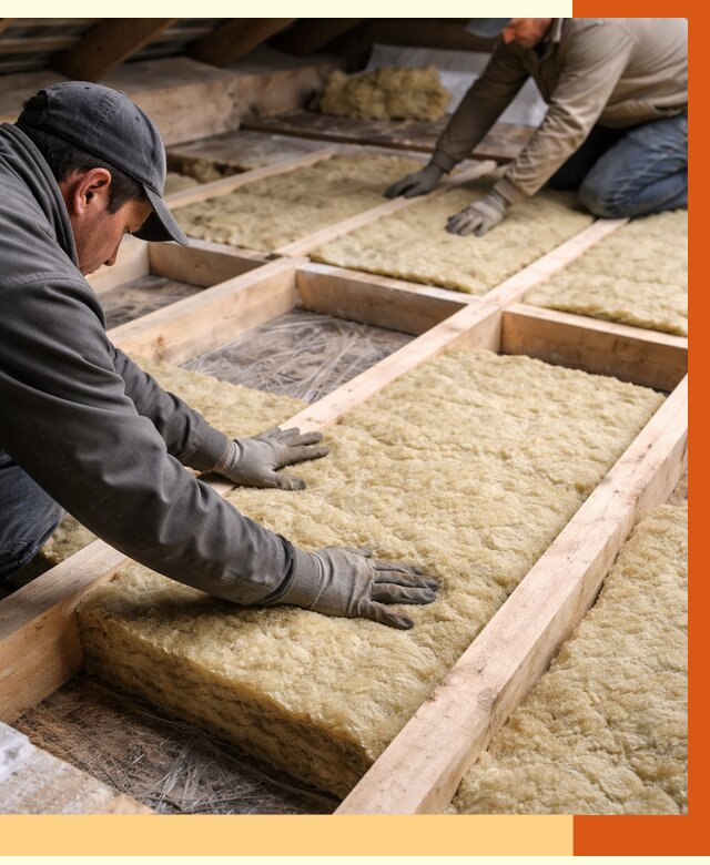 Утепление чердака минватой в Норильске от 3635 руб/м2 под ключ | ТепломастерНрл