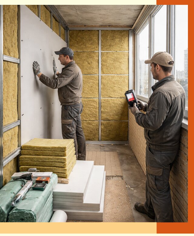 Утепление балкона в Норильске от 4673 руб. под ключ | ТепломастерНрл