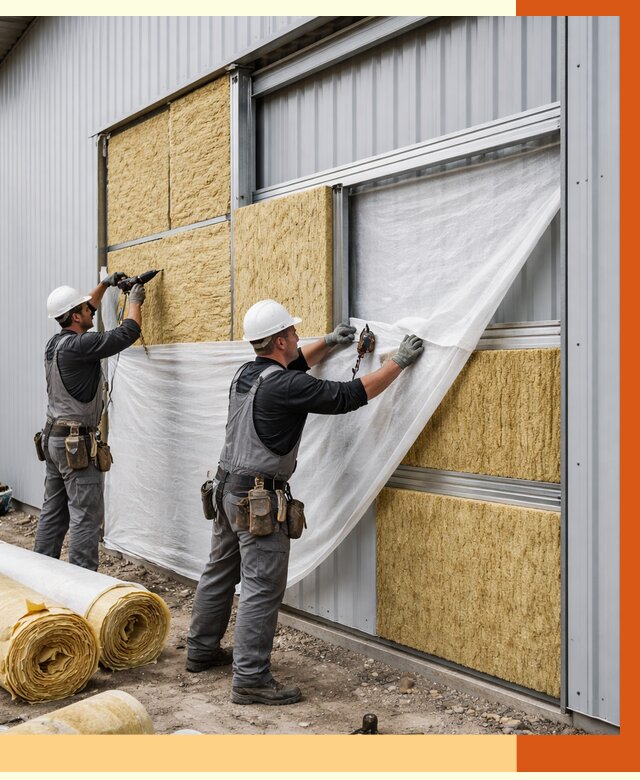 Утепление металлического склада в Норильске от 4673 руб/м2 — комплексное утепление под ключ | ТепломастерНрл