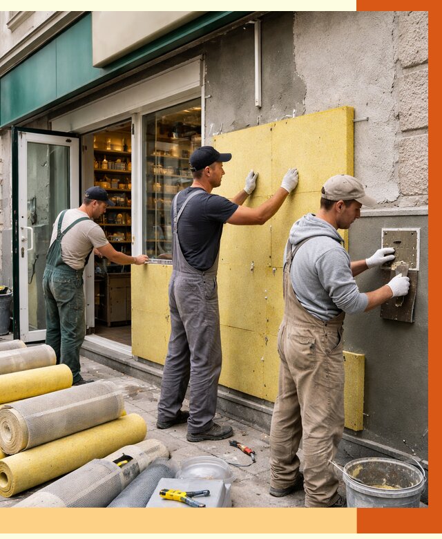 Утепление магазина в Норильске от 4673 руб/м2 — цена, стены и снаружи | ТепломастерНрл