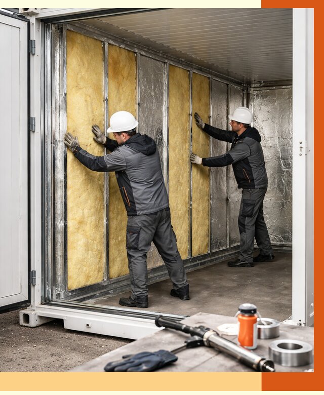 Утепление рефрижераторного контейнера в Норильске от 46733 руб./м² | ТепломастерНрл