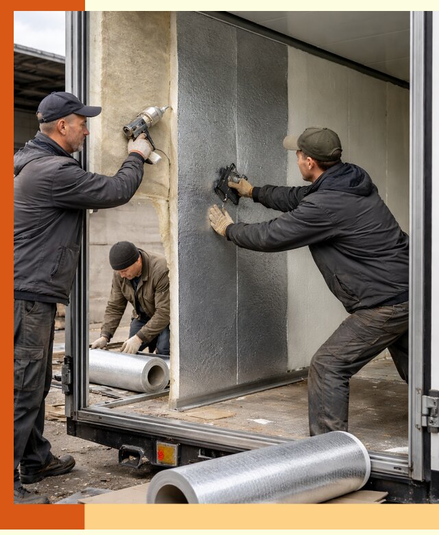 Утепление холодильного кузова в Норильске — монтаж и теплоизоляция