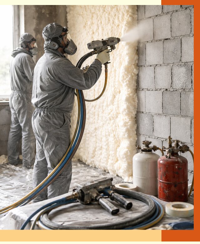 Утепление блочной стены ППУ в Норильске от 4414 руб./м² — ТепломастерНрл