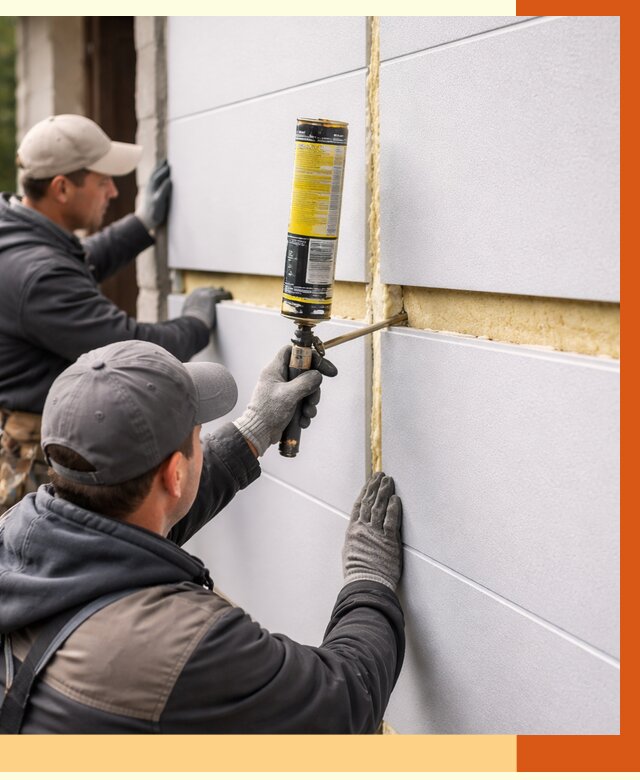 Утепление сэндвич панелей ППУ в Норильске от 4362 руб. за м2 | ТепломастерНрл