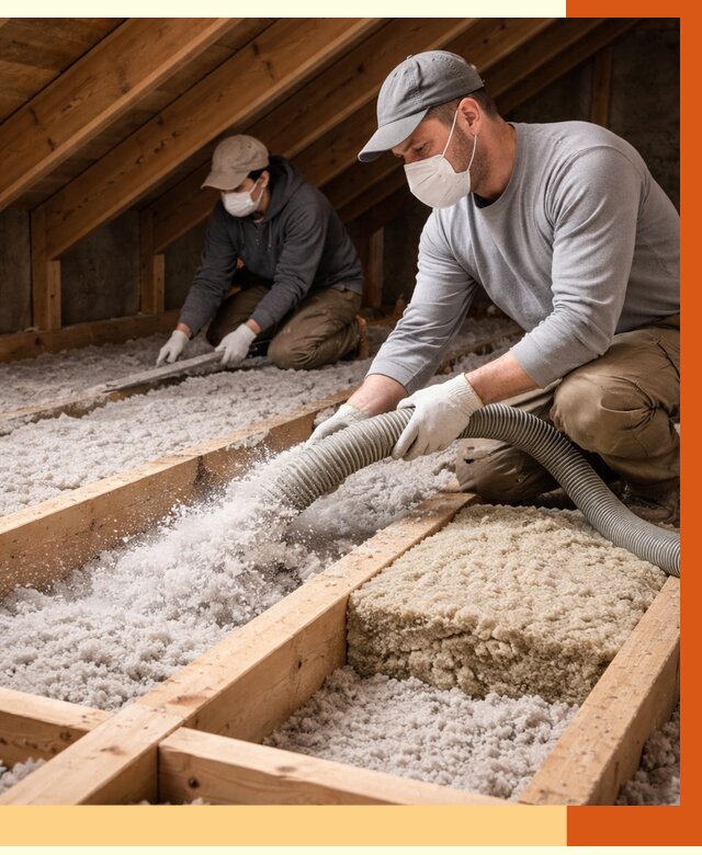 Заполнение полостей чердачного перекрытия в Норильске от 4673 руб. | ТепломастерНрл