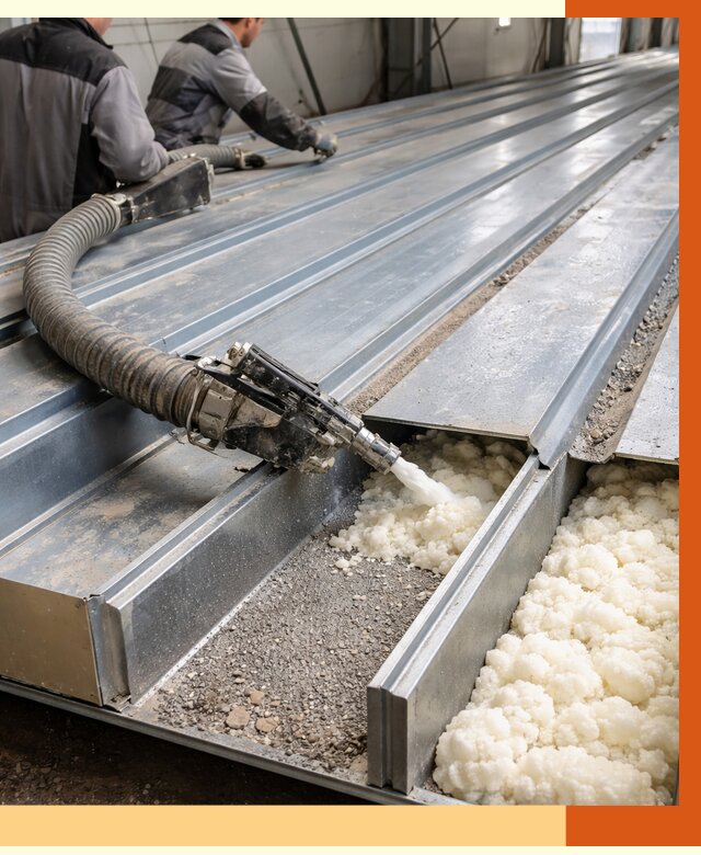 Заполнение пустот кровельных панелей в Норильске от 7477 руб. под ключ | ТепломастерНрл