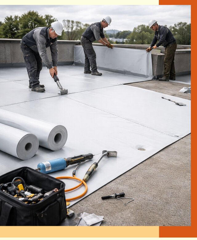 Гидроизоляция мембранной кровли в Норильске от 7789 руб./м² — профессионально | ТепломастерНрл