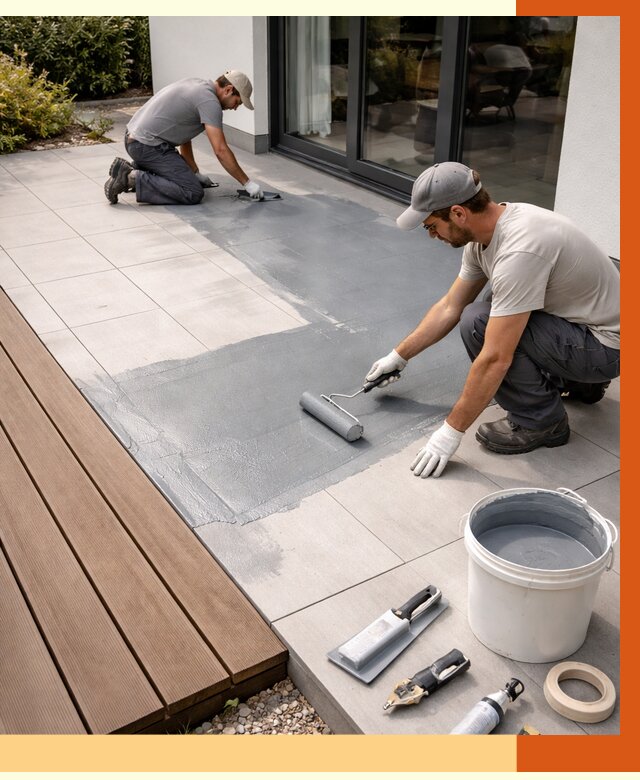 Гидроизоляция террасы в Норильске под ключ от 7789 руб./м² | ТепломастерНрл